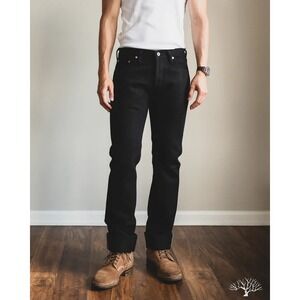 Iron Heart 21oz Superblack Selvedge Slim Straight 34x36 Denim Black IH-666S-SBG